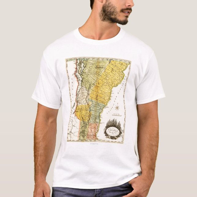 VermontPanoramic MapVermont T-Shirt (Vorderseite)