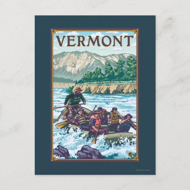 VermontRiver Rafting Scene Postkarte (Vorderseite)