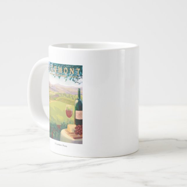 VermontWine Land-Szene Jumbo-Tasse (Vorderseite Links)