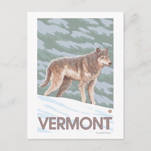 VermontWolf Szene Postkarte (Vorderseite)
