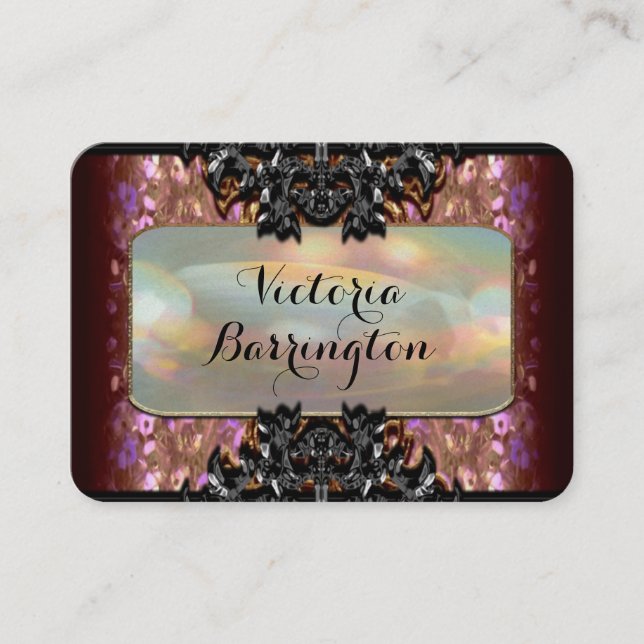 Vermothe Blumenblatt 2,5" Perle beruflich Visitenkarte (Vorderseite)