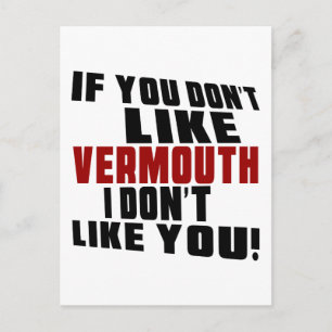 VERMOUTH mag keine Designs Postkarte
