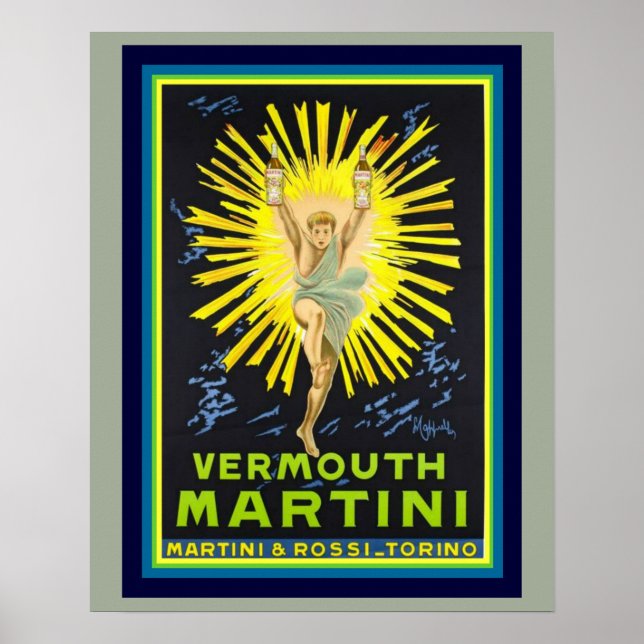 Vermouth Martini Vintage Ad Poster 16 x 20 (Vorne)