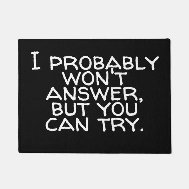 Vermutlich beantwortet nicht das antisoziale fußmatte (Vorderseite)