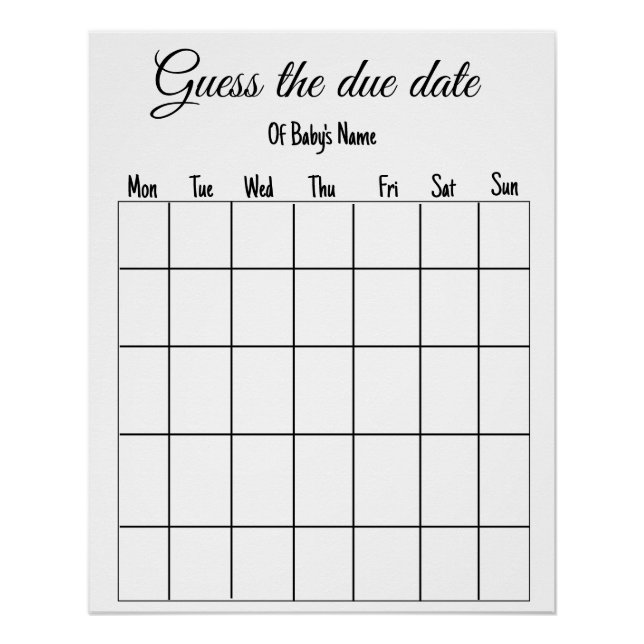 Vermutlich das passende Baby Duschspiel Poster (Vorderseite)