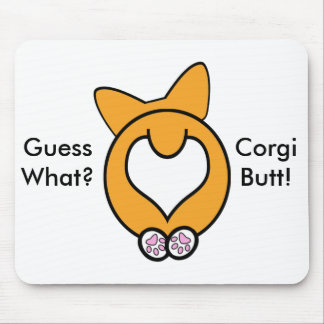 Vermutung was? Corgi-Hintern! Mousepad