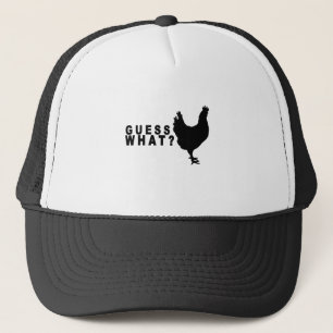 Vermutung welches Huhn-Hintern-T-Shirt .png Truckerkappe