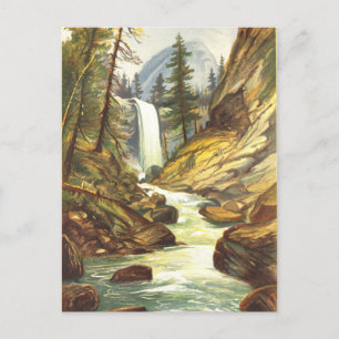 Vernal Fall, Yosemite Tal, Vintage Postkarte