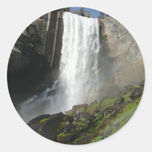 Vernal Falls I im Yosemite National Park Runder Aufkleber