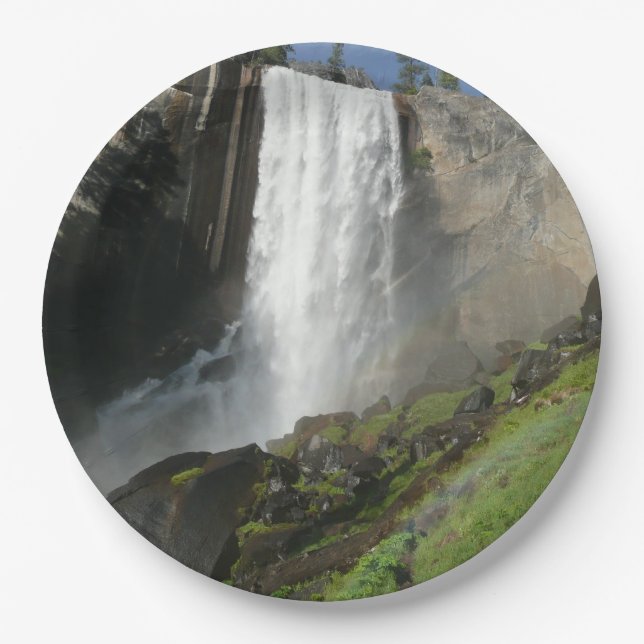 Vernal Falls I in Yosemite National Park Pappteller (Vorderseite)