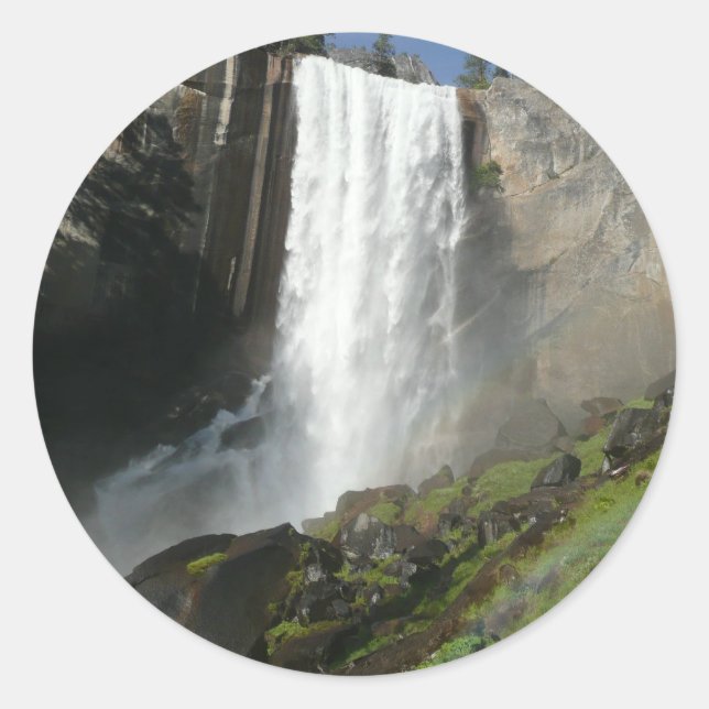 Vernal Falls I in Yosemite National Park Runder Aufkleber (Vorderseite)