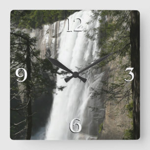 Vernal Falls III im Yosemite-Nationalpark Quadratische Wanduhr