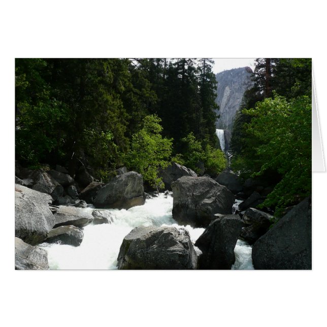 Vernal Falls in der Ferne von Yosemite (Vorderseite (Horizontal))