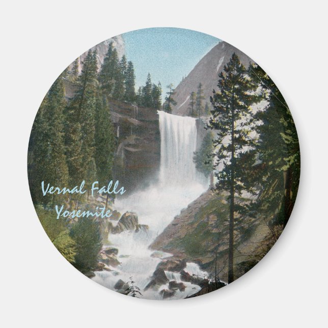 Vernal Falls Vintag Yosemite Magnet (Vorne)