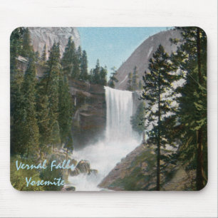 Vernal Falls Vintag Yosemite Mousepad