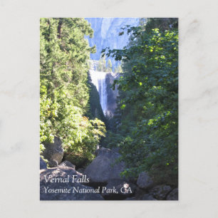 Vernal Falls, Yosemite National Park, CA Postcard Postkarte