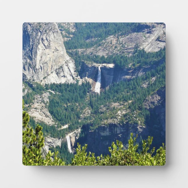 Vernal & Nevada Falls from Glacier Point, CA Fotoplatte (Vorderseite)