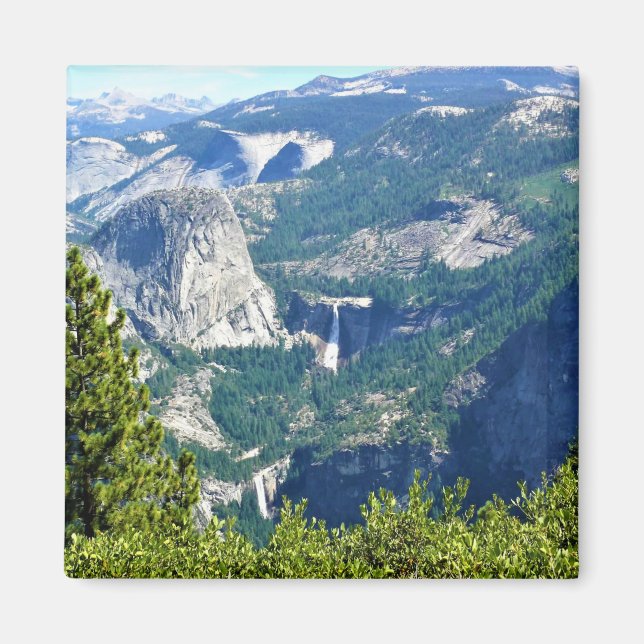 Vernal & Nevada Falls from Glacier Point, CA Magnet (Vorne)