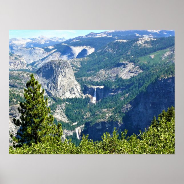 Vernal & Nevada Falls from Glacier Point, CA Poster (Vorne)
