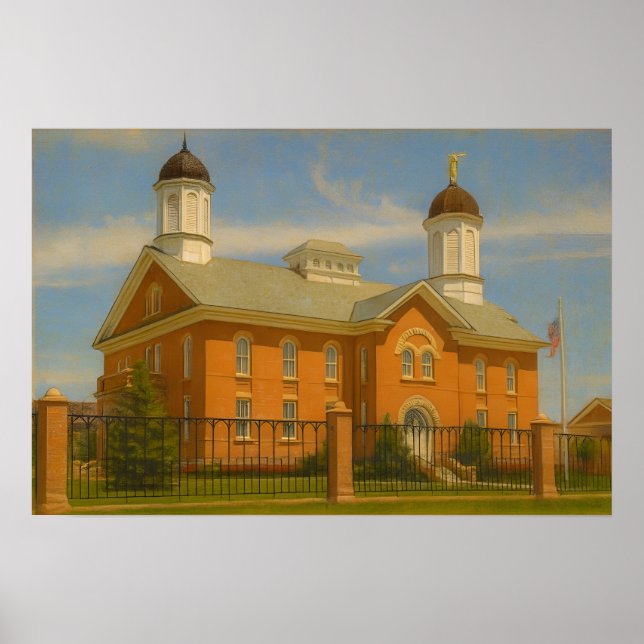 Vernal Utah Temple Painting™ LDS Wall Art Poster (Vorne)