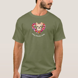 vernarrender Chihuahua-Vater Rosen Herz T-Shirt