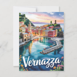 Vernazza Aquarell Postkarte