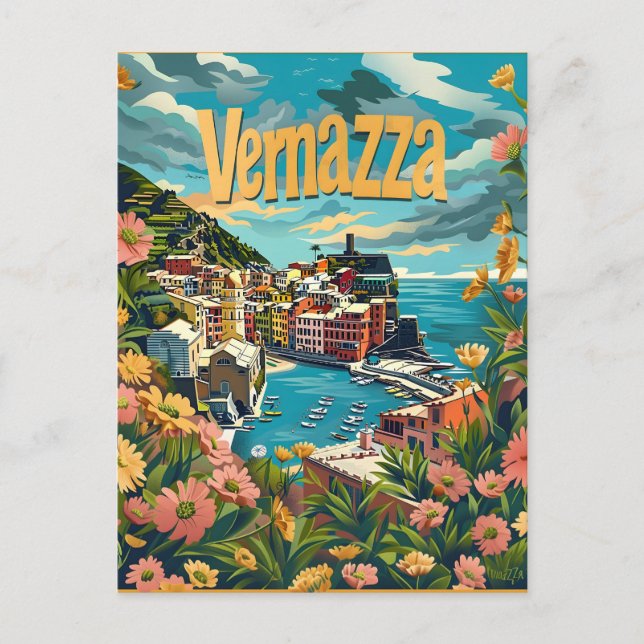 Vernazza Cinque Terre Italien Postkarte (Vorderseite)