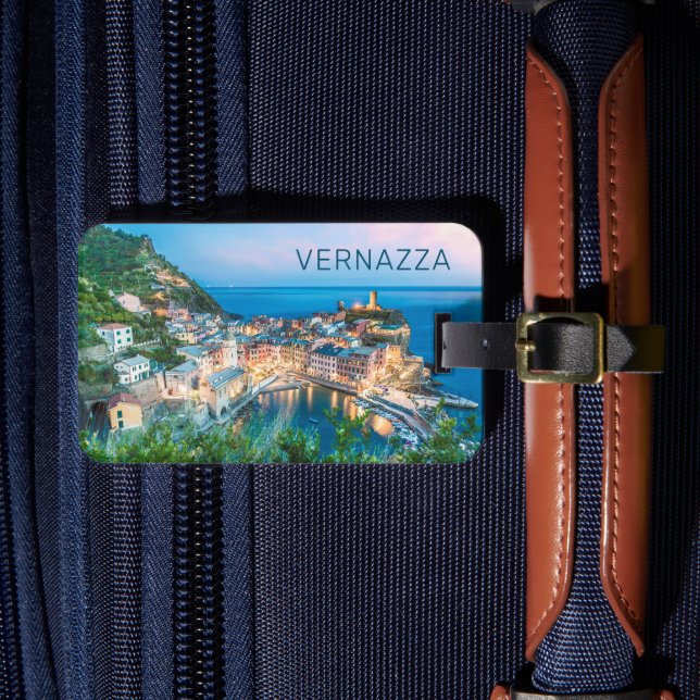 Vernazza Cinque Terre La Spezia Italien Panorama Gepäckanhänger (Vorderseite Insitu 4)