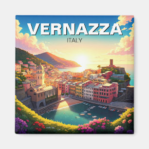 Vernazza, coucher de soleil de Cinqua Terra Magnet
