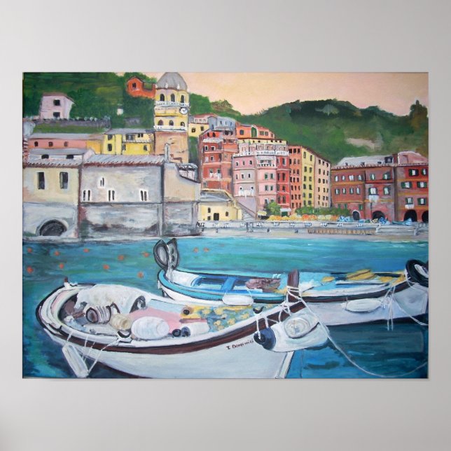 Vernazza Hafen, Cinque Terre Poster (Vorne)