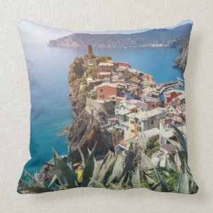 Vernazza Stadt im Cinque Terre Kissen