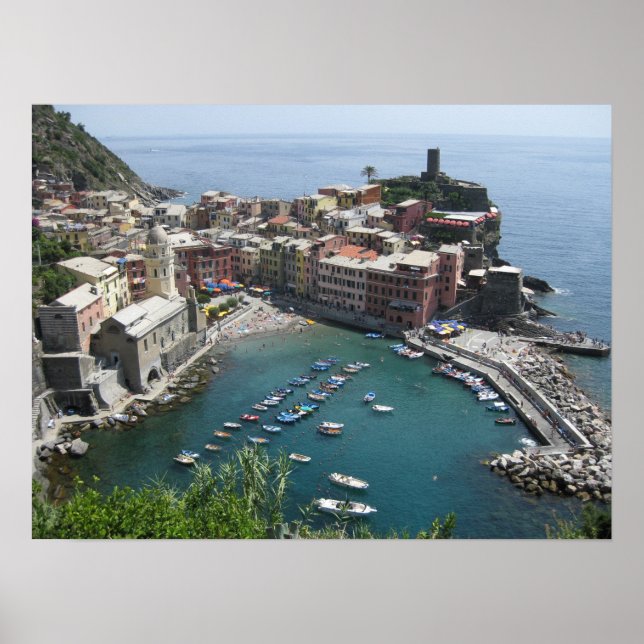 Vernazza von oben poster (Vorne)