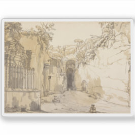 Vernet - Der Eingang zum Grotto von Posillipo Aufkleber