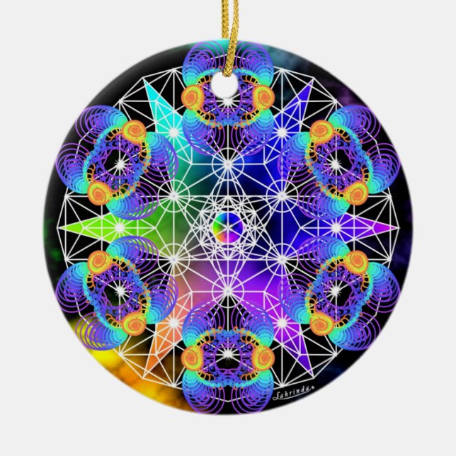 Vernetzung/Bio Prozess Keramik Ornament (Vorne)