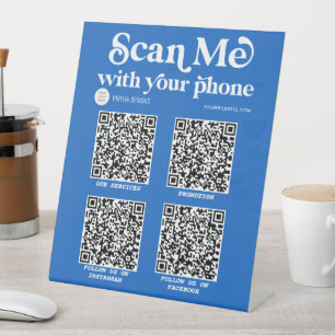 Vernetzung sozialer Medien Moderner, trendy Blue Q Sockelschild