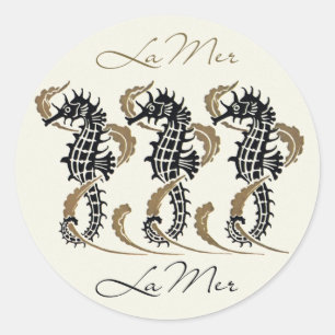 Verneuil Art Nouveau Seepferd Stickers