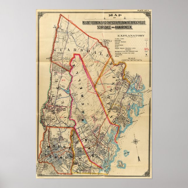 Vernon, E Chester, Pelham, New Rochelle, NY Poster (Vorne)
