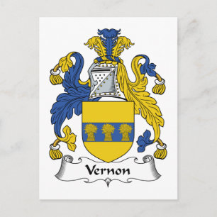Vernon Family Crest Postkarte
