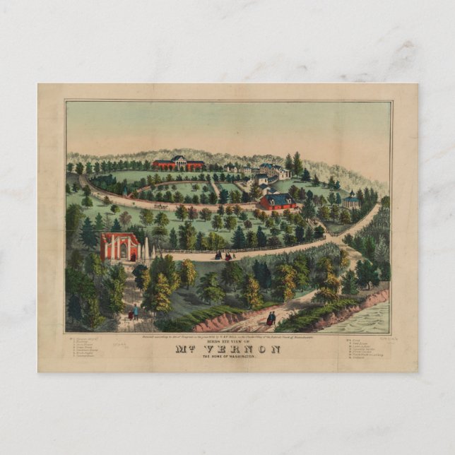 Vernon, Virginia (1859) Postkarte (Vorderseite)