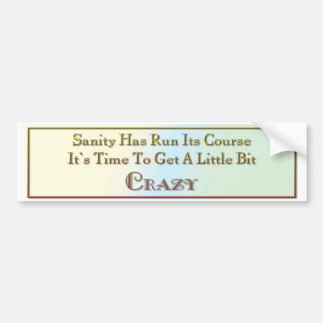 Vernunft hat seinen Kurs abgehalten Autoaufkleber (Vorne)