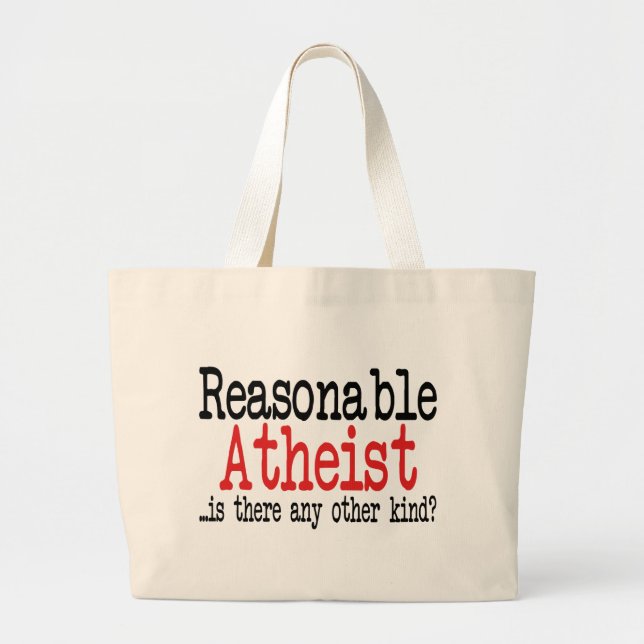 vernünftiger Atheist Jumbo Stoffbeutel (Vorne)