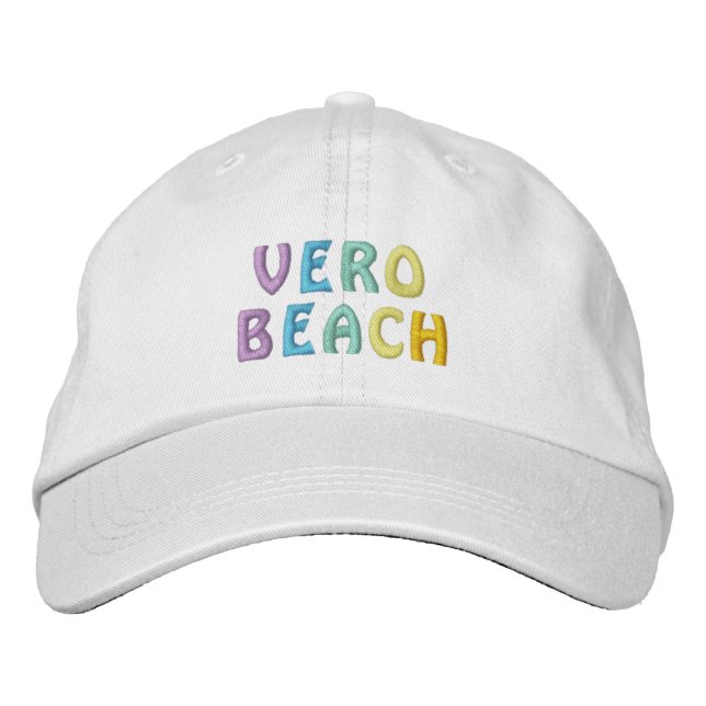 VERO BEACH 3 BESTICKTE BASEBALLKAPPE (Vorderseite)
