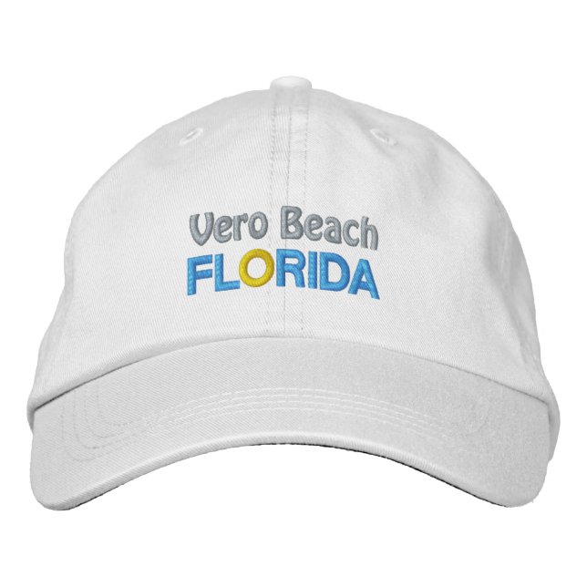 VERO BEACH BESTICKTE BASEBALLKAPPE (Vorderseite)