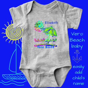 Vero Beach FL Niedlicher Schirm mit Sun Baby Bodys Strampler