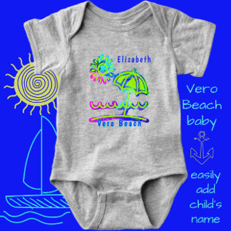 Vero Beach FL Niedlicher Schirm mit Sun Baby Bodys Strampler
