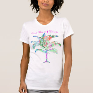 Vero Beach Florida Hübscher Palm Tree T-Shi T-Shirt
