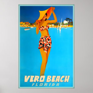 Vero Beach Florida Indian River County Reise Poster