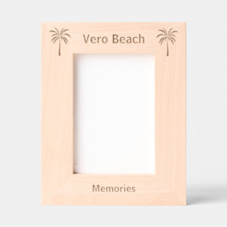 Vero Beach Florida Laser Engraved frame Geätzte Rahmen