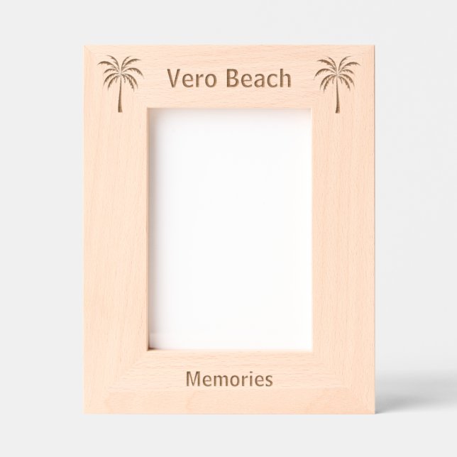 Vero Beach Florida Laser Engraved frame Geätzte Rahmen (Vorderseite)