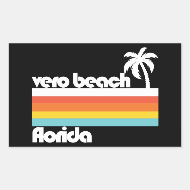 Vero Beach Florida Rechteckiger Aufkleber (Vorderseite)
